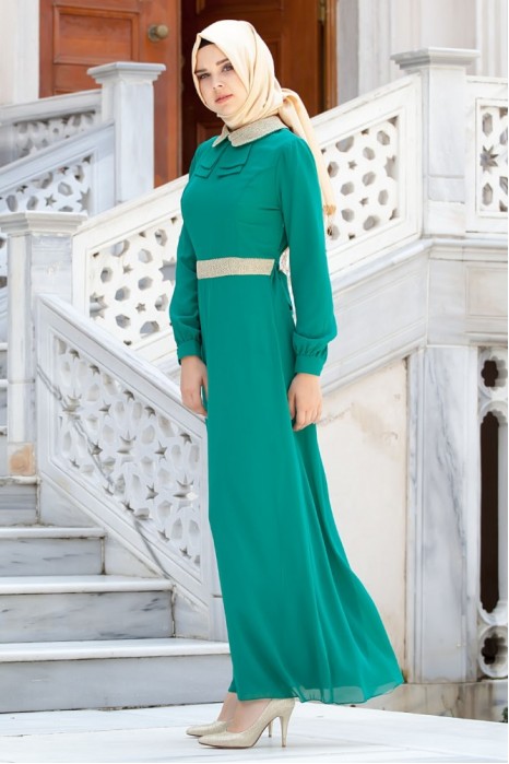 Almond Green Dress